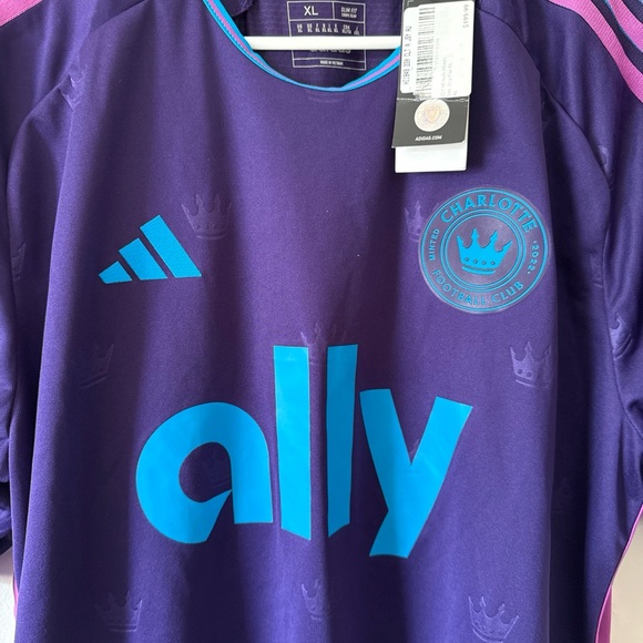 adidas Purple and Blue Men's Jersey - Picture 2 of 6